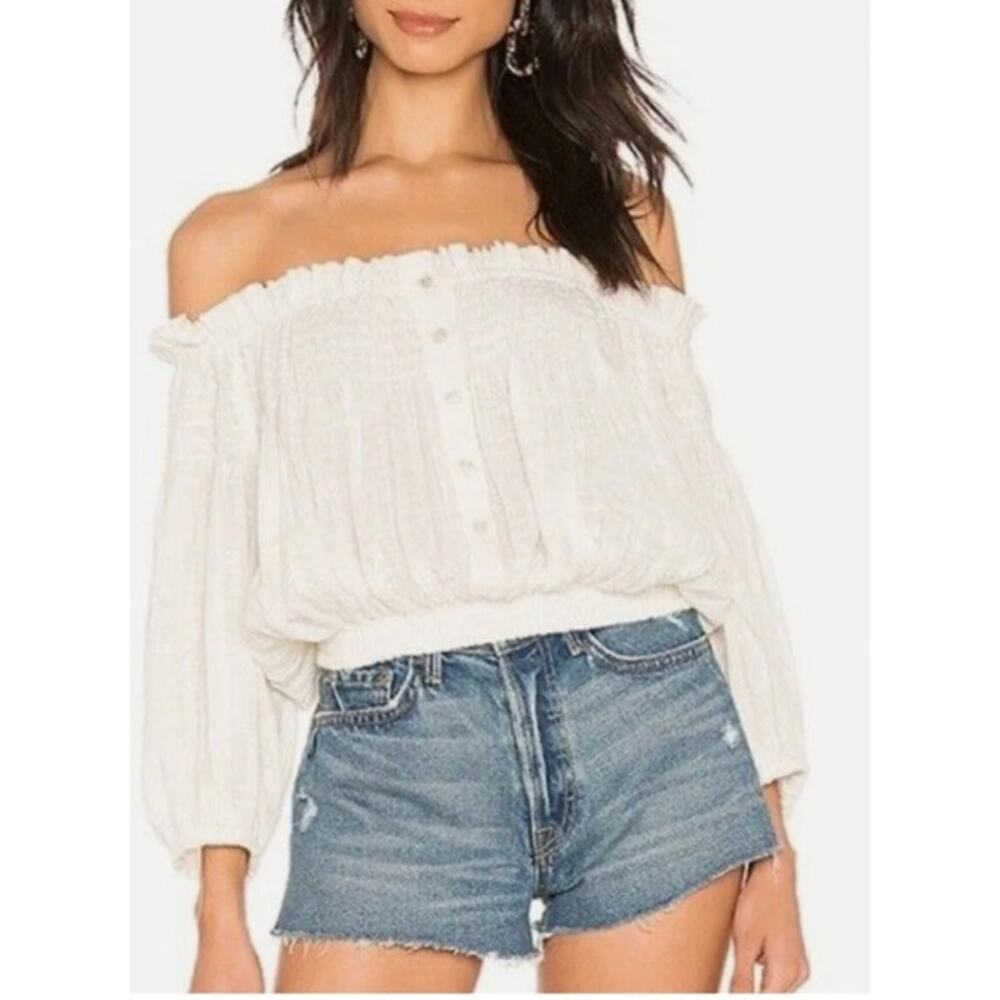 Free People Dancing Till Dawn Off The Shoulder Top Size Medium